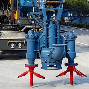Bomba sumergible para lodos con excavadora