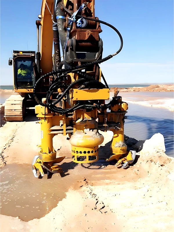 Pompe hydraulique submersible de dragage à haute efficacité